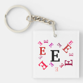 Sleutelhanger - Gejokte letters in rood