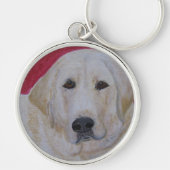 Sleutelhanger, gele labrador Retriever Sleutelhanger (Voorkant)