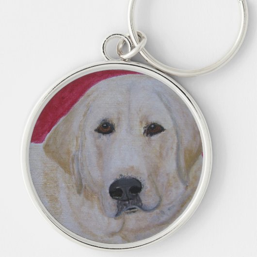 Sleutelhanger, gele labrador Retriever Sleutelhanger (Voorkant)
