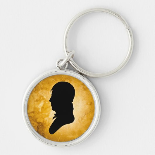sleutelhanger "Gentleman Silhouette on Gold" (Voorkant)