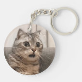 Sleutelhanger geschokt door Cat meme (Achterkant)