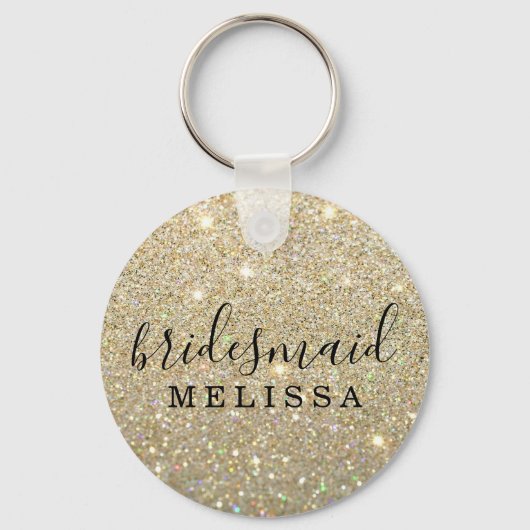 Sleutelhanger Glitter Bridesmaid - Gold (Voorkant)