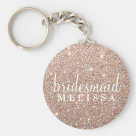 Sleutelhanger Glitter Bridesmaid - Roos Gold