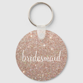 Sleutelhanger - Glitter Fab Bridesmaid RoseGold