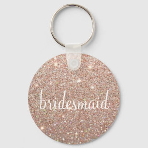 Sleutelhanger - Glitter Fab Bridesmaid RoseGold