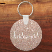 Sleutelhanger - Glitter Fab Bridesmaid RoseGold (Voorkant)