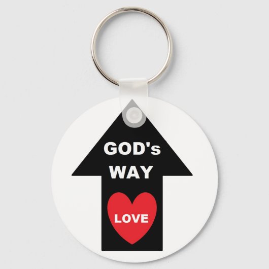 Sleutelhanger Gods Way Love Arrow Heart (Voorkant)