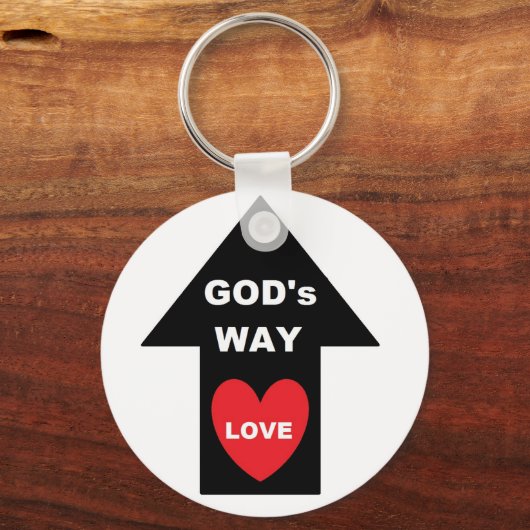 Sleutelhanger Gods Way Love Arrow Heart (Voorkant)