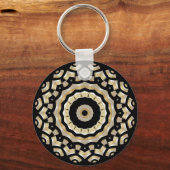Sleutelhanger Goud Zwarte Parel (B8C) (Voorkant)
