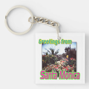 sleutelhanger "Greetings from Santa Monica Garden"