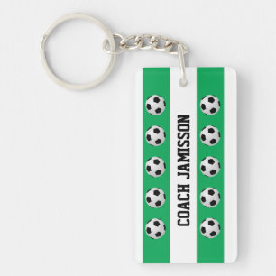 Sleutelhanger, Groen & Wit, voor Voetbal coach, Sp Sleutelhanger