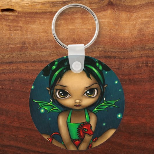 sleutelhanger "Groene Dragonling" (Voorkant)