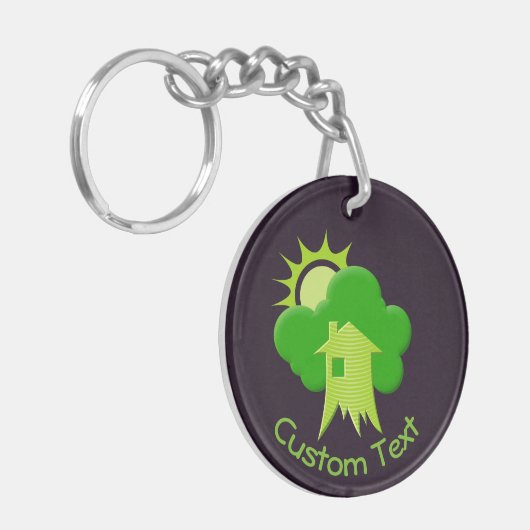 Sleutelhanger Groene Huis (Voorkant Links)