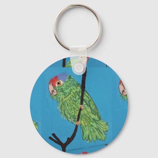 sleutelhanger groene papegaai (Voorkant)