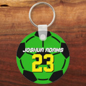 Sleutelhanger Groene Sportteam Voetbal (Voorkant)