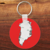 Sleutelhanger Groenlandse kaart (Voorkant)
