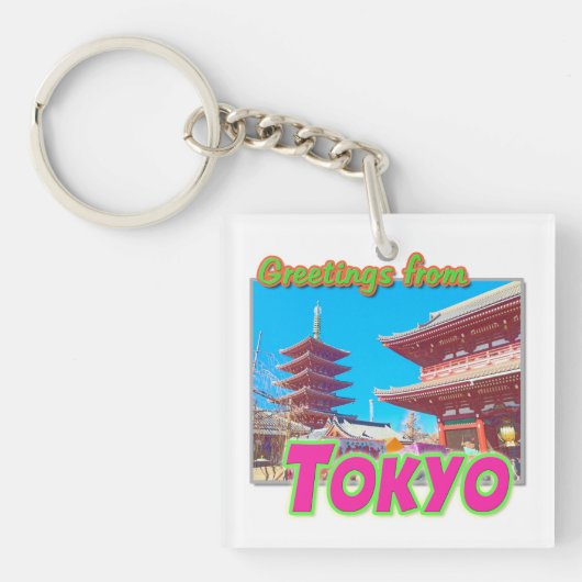 sleutelhanger "Groeten uit Tokio" (voorkant)