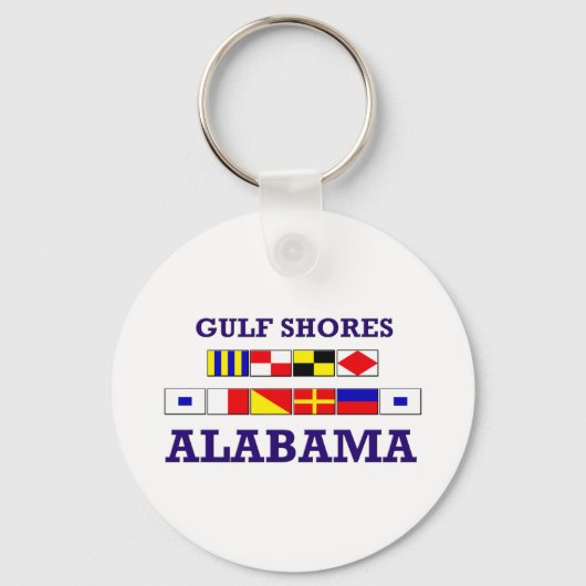Sleutelhanger Gulf Shores Flags (Voorkant)