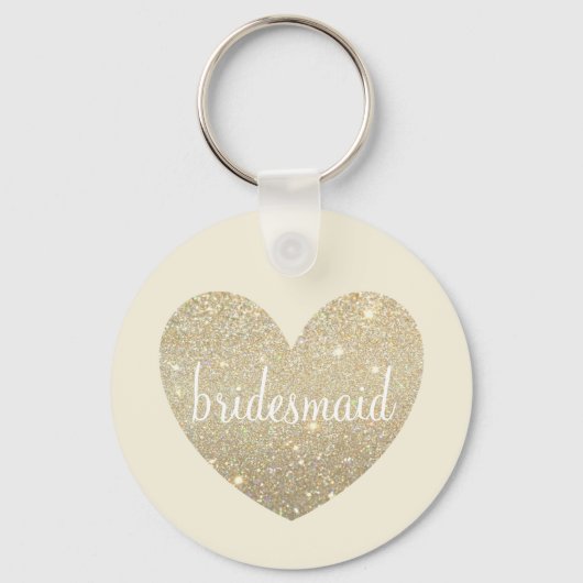 Sleutelhanger - Heart Fab Bridesmaid (Voorkant)