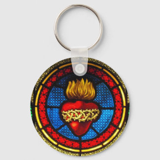 Sleutelhanger heilig hart (J&M) Glas in lood