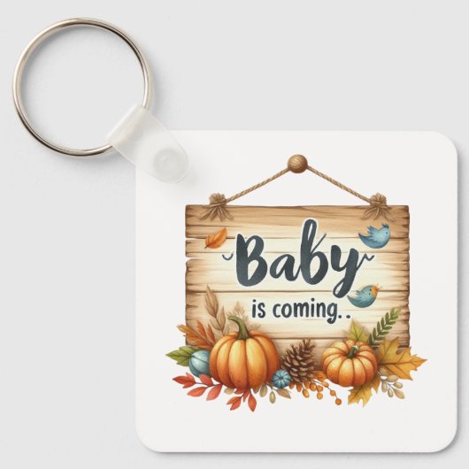 Sleutelhanger-herfst Baby shower Sleutelhanger (Voorkant)