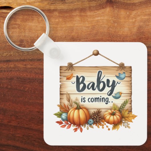 Sleutelhanger-herfst Baby shower Sleutelhanger (Voorkant)