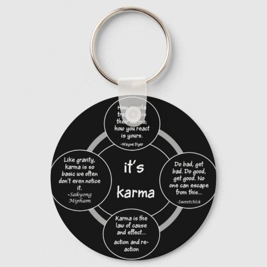 Sleutelhanger - Het is Karma (Voorkant)