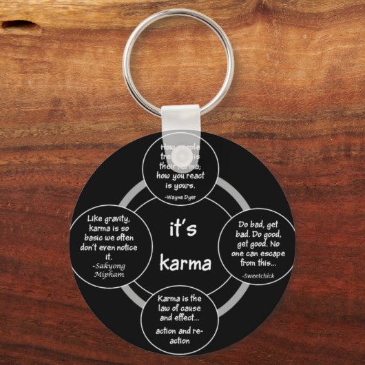 Sleutelhanger - Het is Karma (Voorkant)