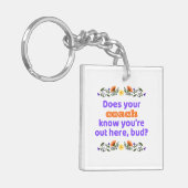 Sleutelhanger hockey cadeau weet coach ervan (Voorkant Links)