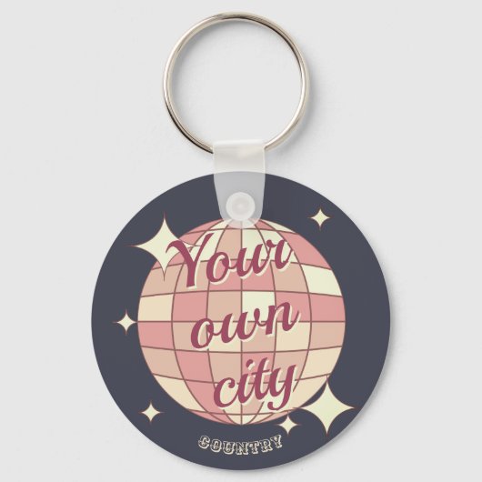 Sleutelhanger hometown stad dorpsnaam (Voorkant)