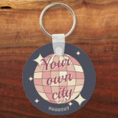Sleutelhanger hometown stad dorpsnaam (Voorkant)