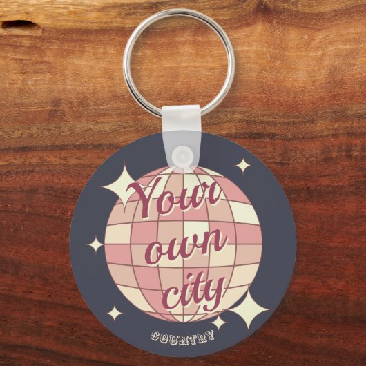 Sleutelhanger hometown stad dorpsnaam (Voorkant)
