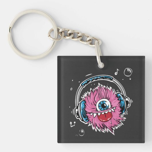 Sleutelhanger Hoofdtelefoon Monster (voorkant)