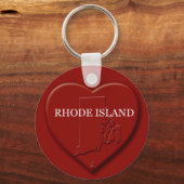 Sleutelhanger Hoorsteenkaart Rhode Island (Voorkant)