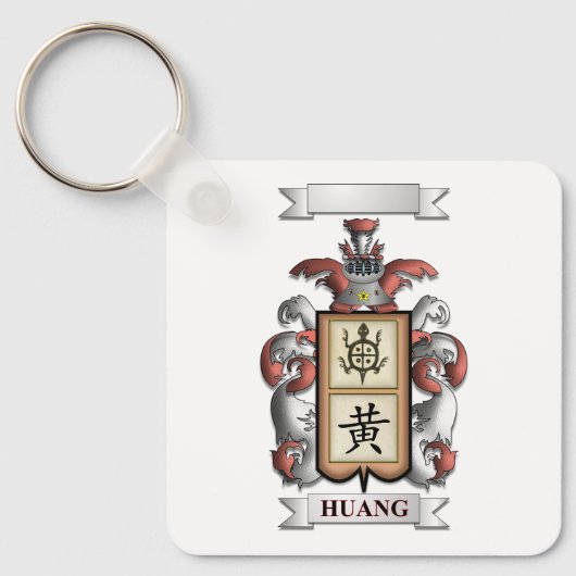 Sleutelhanger Huang Achternaam En Schild (Voorkant)