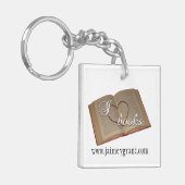 sleutelhanger "I Heart Books" (Voorkant Links)