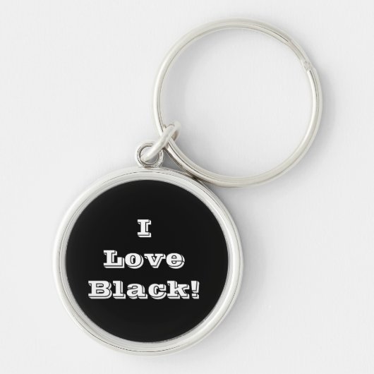 Sleutelhanger I Love Black (Voorkant)