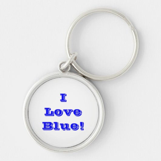 Sleutelhanger I Love Blue (Voorkant)
