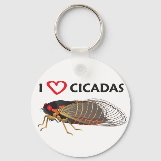 Sleutelhanger "I Love Cicada" (Voorkant)