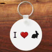 sleutelhanger "I Love Rabbits" (Voorkant)