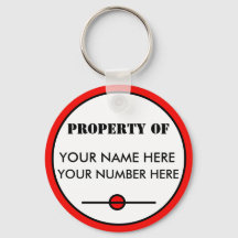 Sleutelhanger ID LABEL met Jouw naam, uw nummer