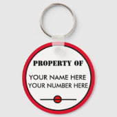 Sleutelhanger ID LABEL met Jouw naam, uw nummer (Achterkant)