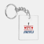 Sleutelhanger - Ik hou van Amerika (Voorkant Links)