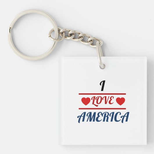 Sleutelhanger - Ik hou van Amerika (Voorkant)
