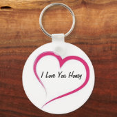 Sleutelhanger Ik hou van je honing (Voorkant)