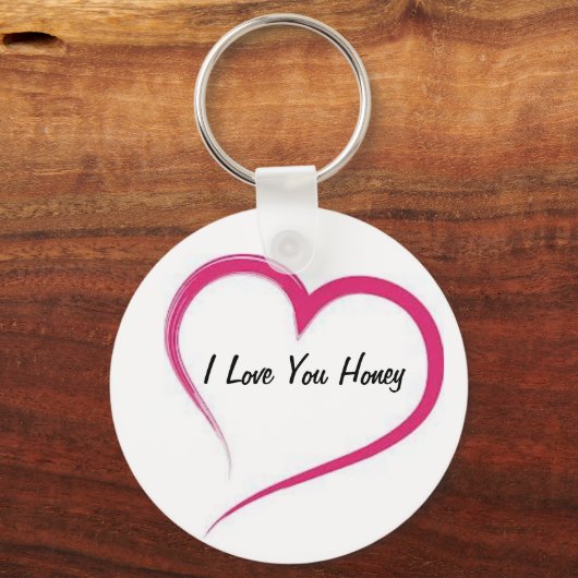 Sleutelhanger Ik hou van je honing (Voorkant)