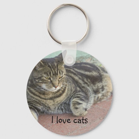 sleutelhanger "Ik hou van katten" (Voorkant)