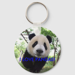 sleutelhanger, ik hou van PANDAS! Sleutelhanger