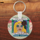 Sleutelhanger-ik koos de weg minder gereisd sleutelhanger (Voorkant)