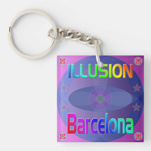 sleutelhanger "ILLUSION Barcelona"! (voorkant)